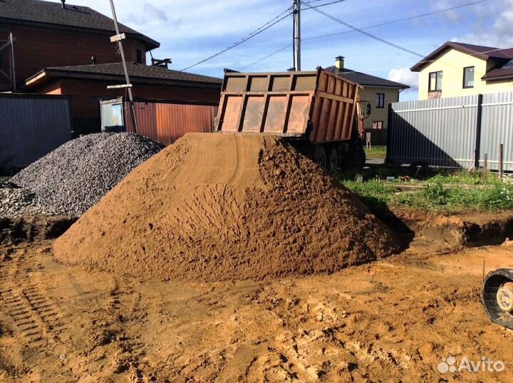 Песок строительный доставка