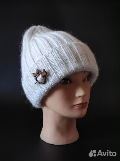 Двойная шапка из мериноса Extra fine и кашемира