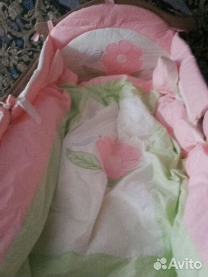 Бортики в кроватку+ такой же балдахин