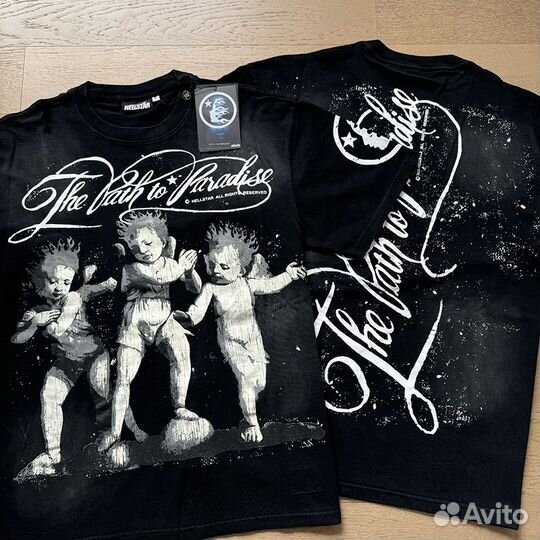 Футболка hellstar черная с редким принтом S - XL