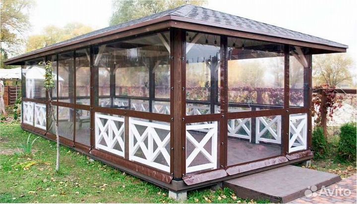 Мягкие окна для беседки