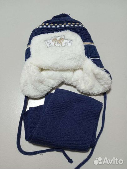 Шапка с шарфом в комплекте