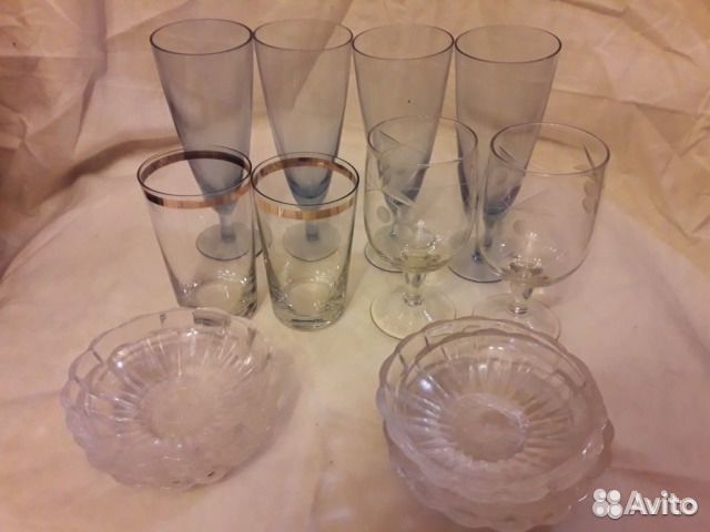 Граненые стаканы рюмки фужеры розетки