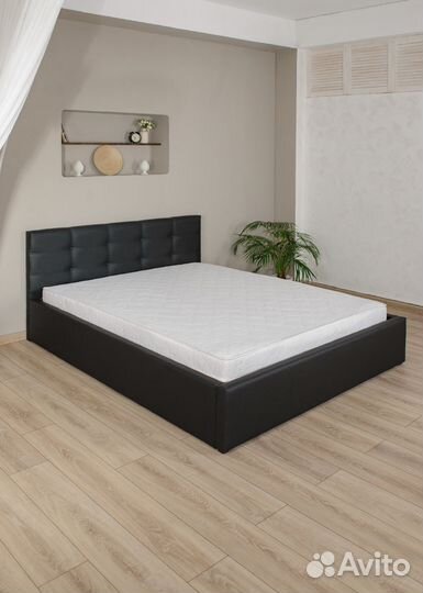 Кровать новая с матрасом 160х200 черная Роза