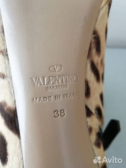 Туфли на шпильке леопардовые Valentino