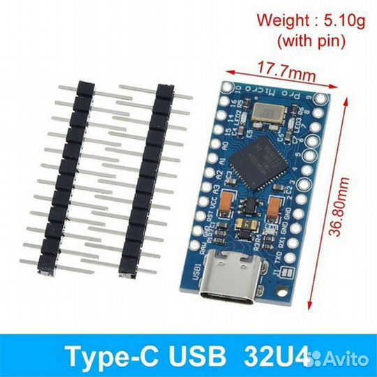 Arduino Pro Micro atmega32u4 (Leonardo) type-C