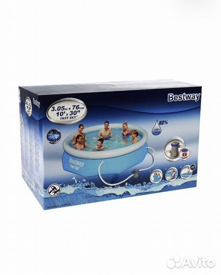Бассейн Bestway Fast Set 57270, 305х76 см