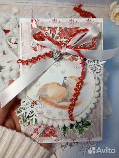 Новогодние открытки ручной работы