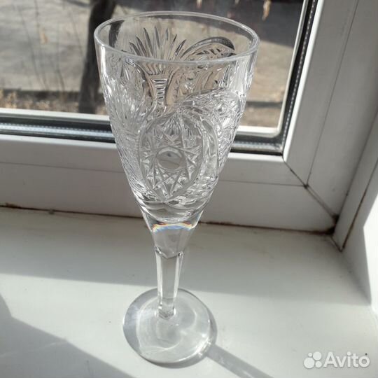 Хрустальные фужеры 3 штуки