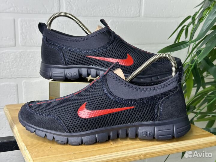 Слипоны мужские Nike сетка 42-44 синие