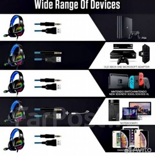 Игровые наушники с микрофоном XO GE-03 гарнитура для компьютера PS 4 П