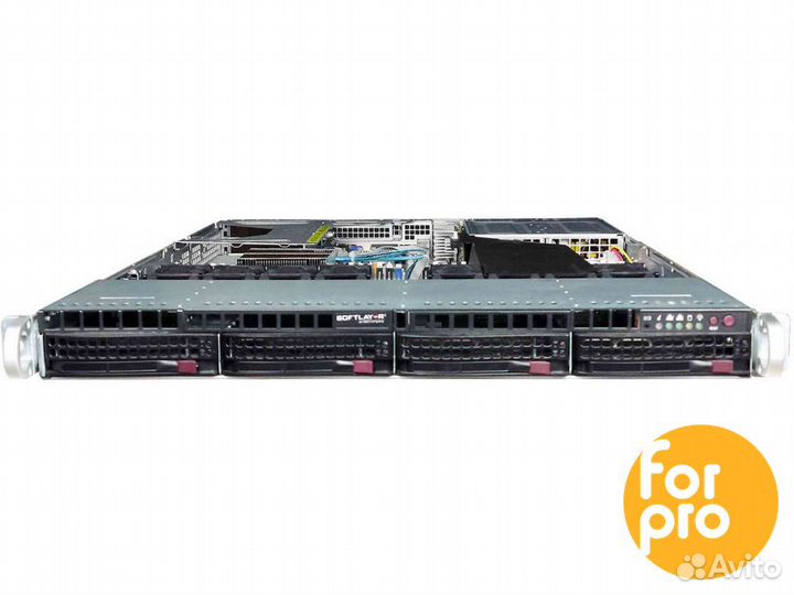 Supermicro 1U X11DPU 4LFF 2x6132Gold 128GB, SATA3