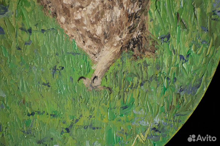 Картина маслом «Деловая сова»