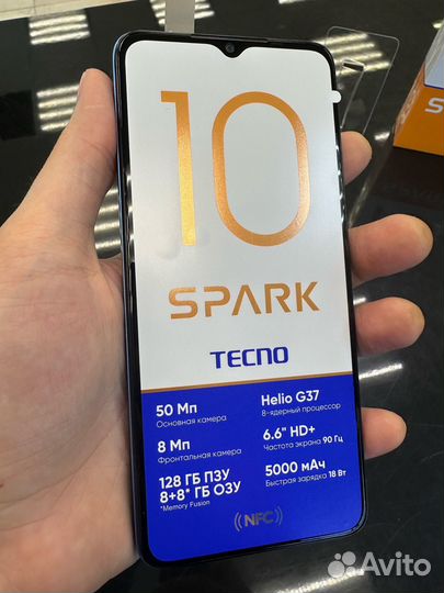 New Смартфон Tecno Spark 10 4+128Gb Синий