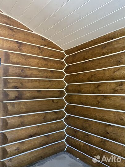 Герметизация швов Конопатка Шлифовка