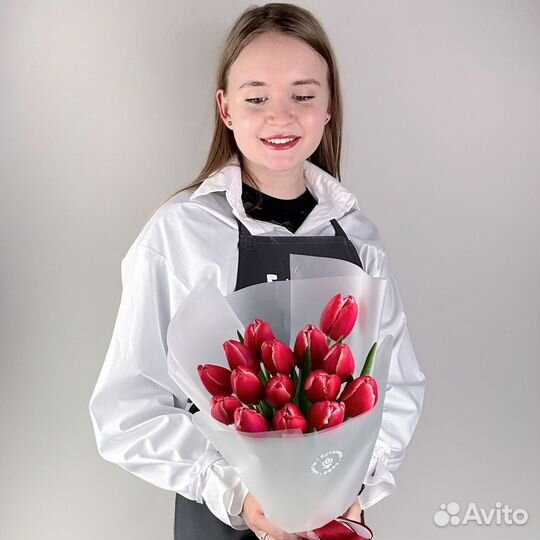 Букет из 15 тюльпанов
