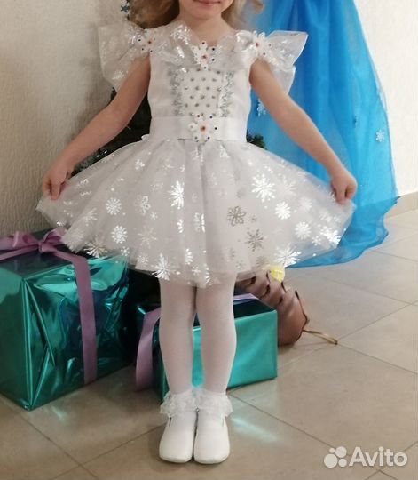 Карнавальный костюм для девочки снежинка