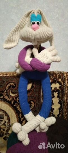 Мягкая игрушка заяц обнимаец