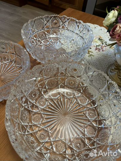 Ваза хрустальная