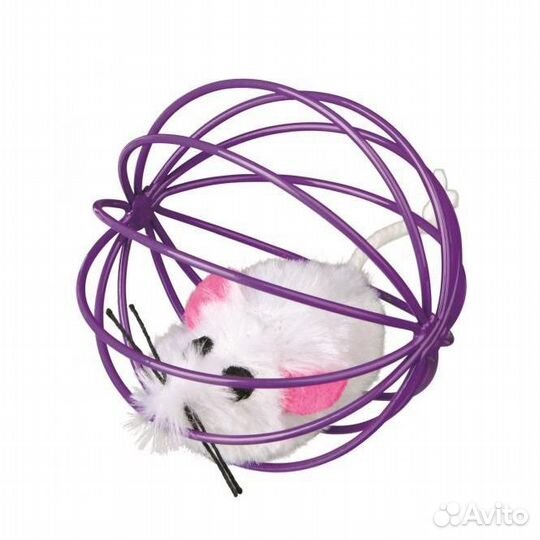 Игрушка для кошек Trixie Мышка в проволочном шаре