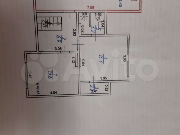 4-к. квартира, 110 м², 1/1 эт.