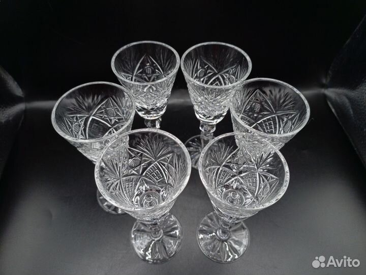 Рюмки Фужеры Бокалы Хрустальные Винтаж СССР