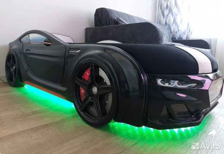 Кровать-машина Baby-M черная