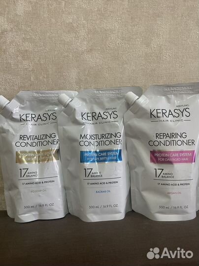 Шампунь и кондиционер KeraSys в мягких упаковках