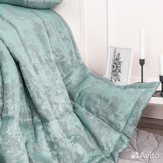 Покрывало зарина бирюза новое плед на кровать