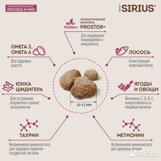 Sirius Лосось и рис 10кг