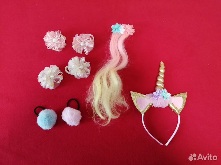 Ободок единорог, заколка резинки для волос