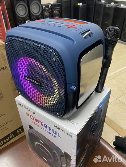 Колонка мощная 80 Вт HopeStar Party One синий