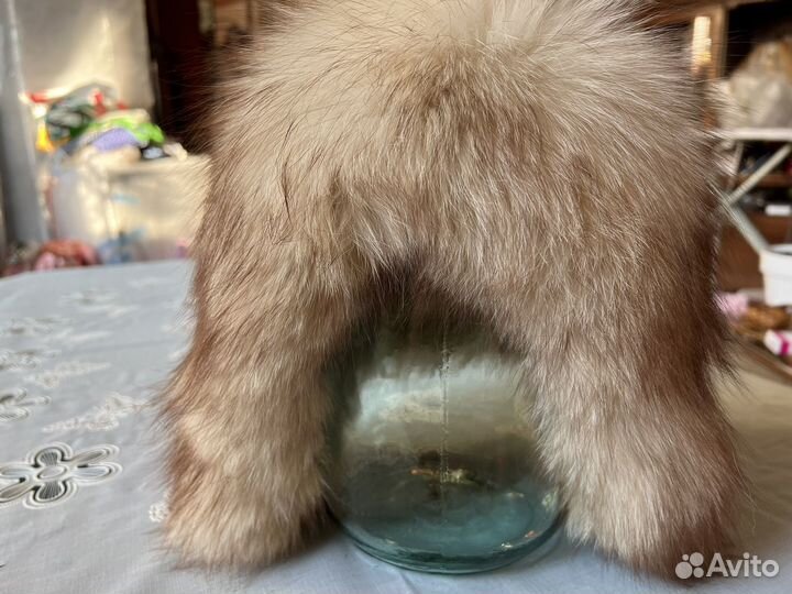 Шапка шлем из песца