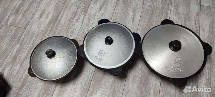 Казаны чугунные с плоским дном 3,5;4;6;8 литров