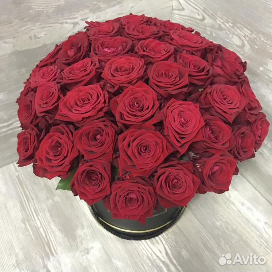 Коробка из 51 розы Цветы Владимир