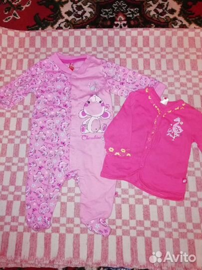 Вещи пакетом на девочку размер 56-86