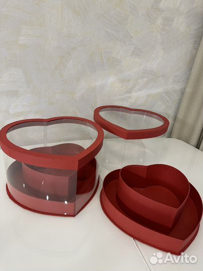 Коробка сердце аквариум,шляпная коробка