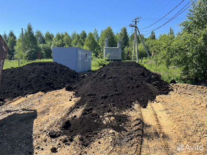 Чернозем песок пгс перегной щебень