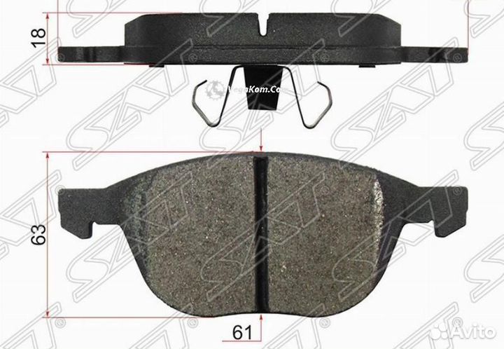 Колодки передние Ford Focus Kuga Mazda 3 Premacy Volvo S40 stbpyk3323ZA