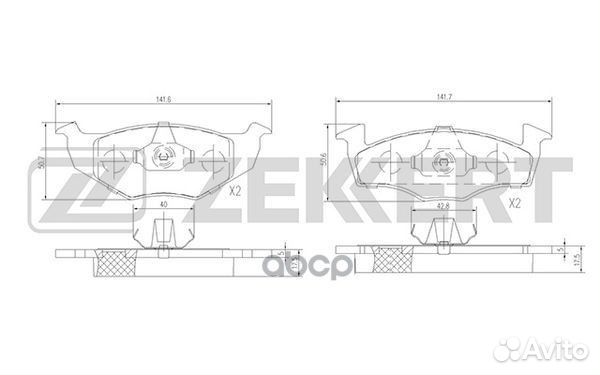 Колодки торм. диск. передн. Seat Arosa 97- Sko
