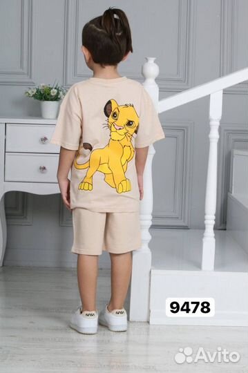 Новый костюм Zara футболка и шорты Simba