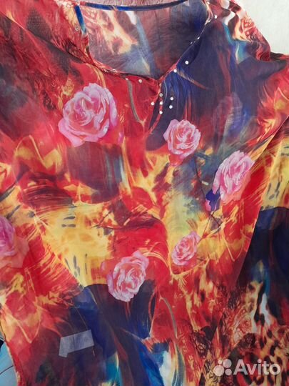 Платье туника пляжное на размер 52-54