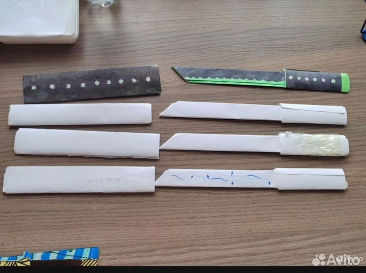 Ножи танто из standoff 2 из бумаги