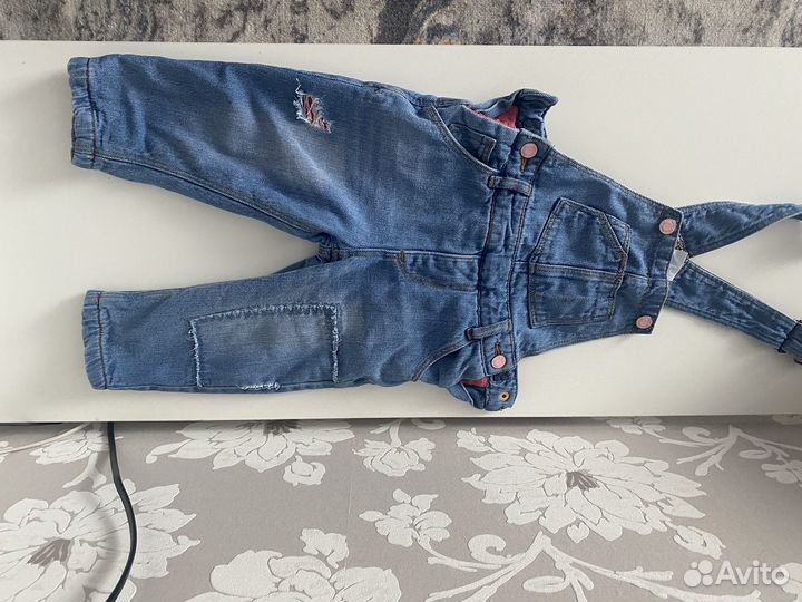Джинсовый комбинезон для девочки 80
