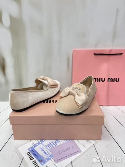 Лоферы miu miu 3 цвета