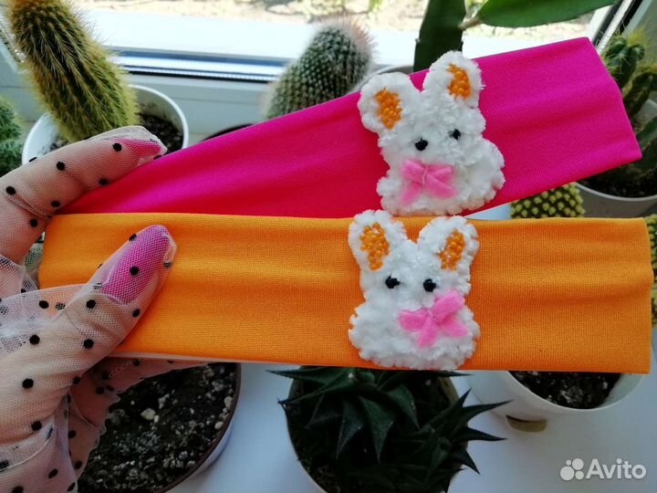 Повязка на голову ободок для девочки ручная работа