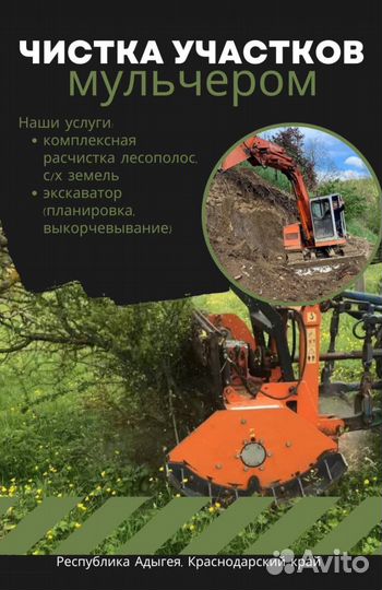 Чистка участков, лесополос мульчером