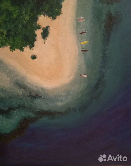 Картина остров в океане 40*50