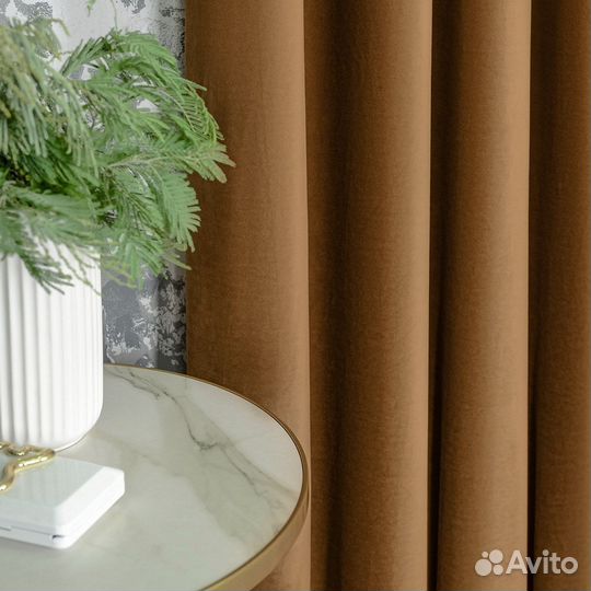Шторы бархат Беллиссимо тоффи новые пошив