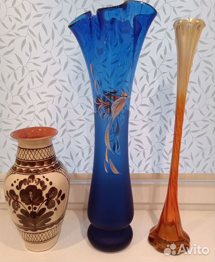 Ваза цветное стекло